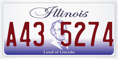 IL license plate A435274