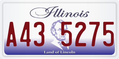 IL license plate A435275