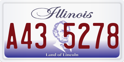 IL license plate A435278