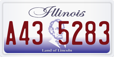 IL license plate A435283