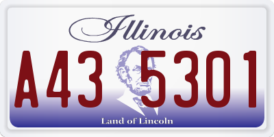 IL license plate A435301