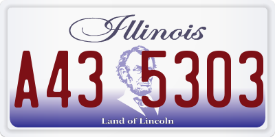 IL license plate A435303