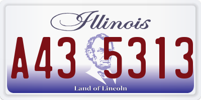 IL license plate A435313