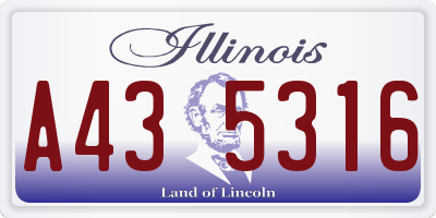 IL license plate A435316