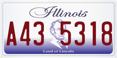 IL license plate A435318