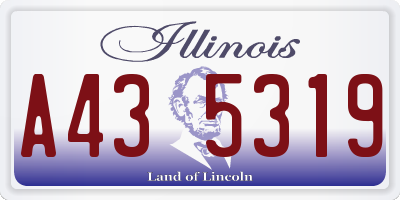 IL license plate A435319