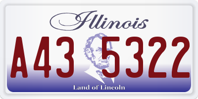 IL license plate A435322