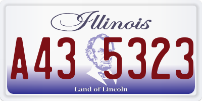 IL license plate A435323