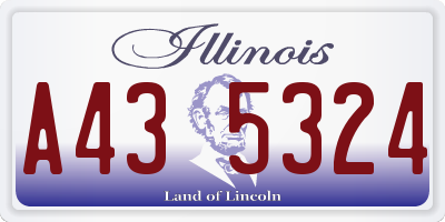 IL license plate A435324