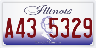 IL license plate A435329