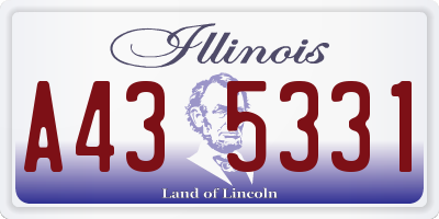 IL license plate A435331