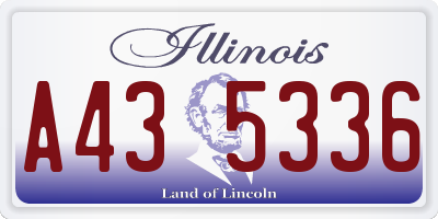 IL license plate A435336