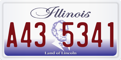 IL license plate A435341