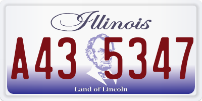 IL license plate A435347