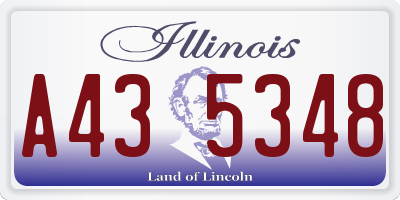 IL license plate A435348