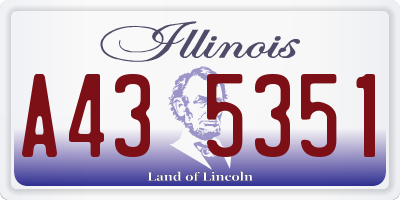 IL license plate A435351