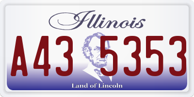 IL license plate A435353