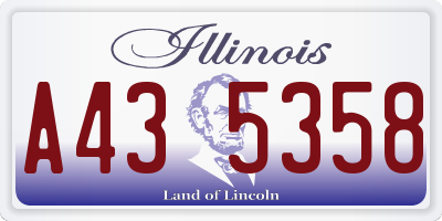 IL license plate A435358