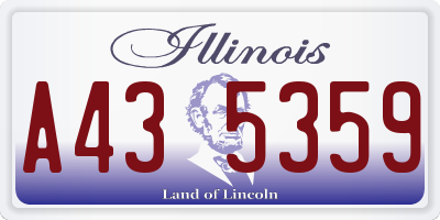 IL license plate A435359