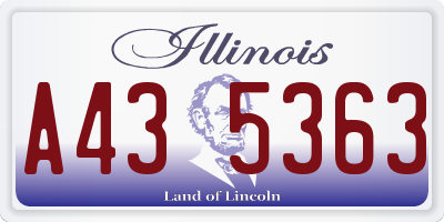 IL license plate A435363