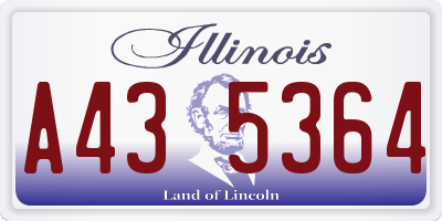 IL license plate A435364