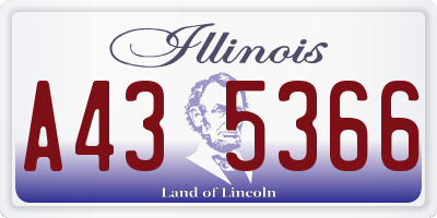 IL license plate A435366