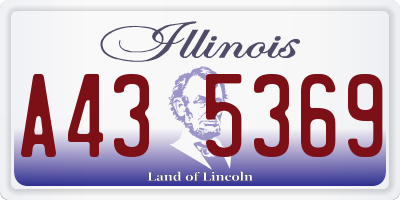 IL license plate A435369