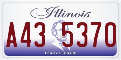 IL license plate A435370