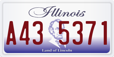 IL license plate A435371