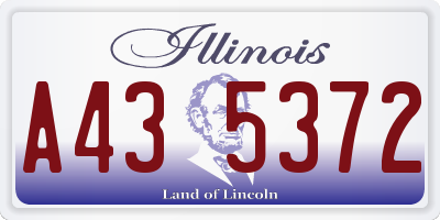 IL license plate A435372