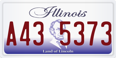 IL license plate A435373