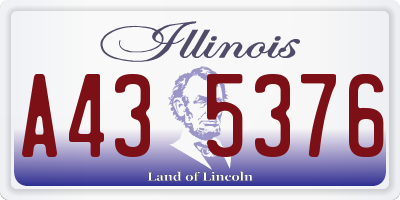 IL license plate A435376