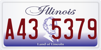 IL license plate A435379