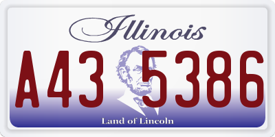 IL license plate A435386