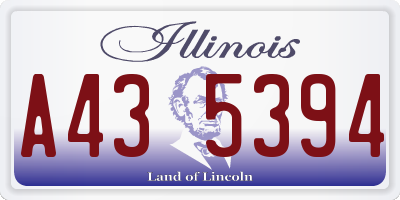 IL license plate A435394