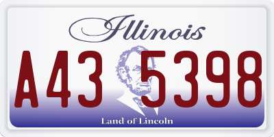 IL license plate A435398