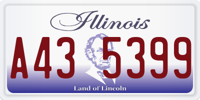 IL license plate A435399