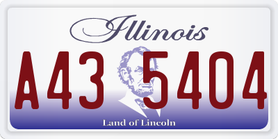 IL license plate A435404