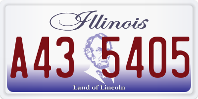 IL license plate A435405