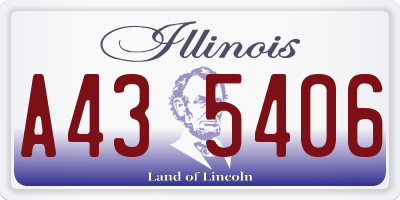 IL license plate A435406