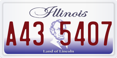 IL license plate A435407