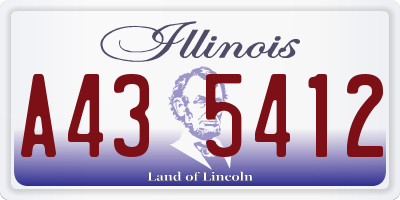 IL license plate A435412