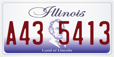 IL license plate A435413