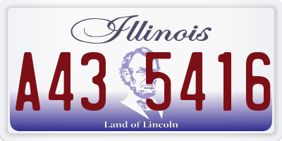 IL license plate A435416