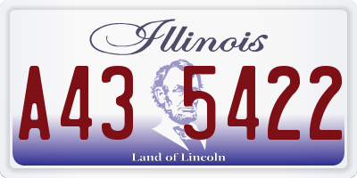 IL license plate A435422