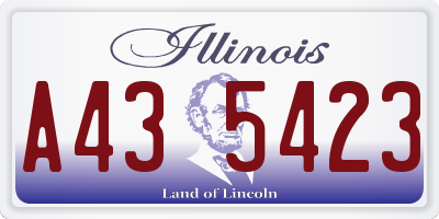 IL license plate A435423