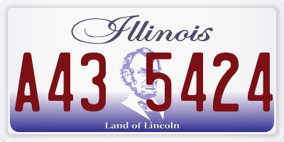 IL license plate A435424