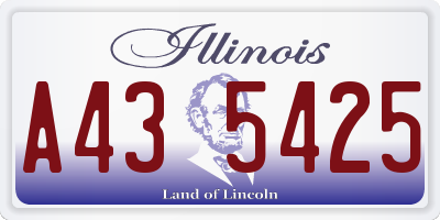 IL license plate A435425