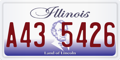 IL license plate A435426