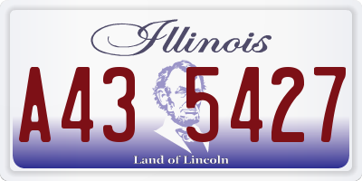 IL license plate A435427